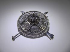 A Silver Filigree 'Khangar' Protection Brooch, approx 18.6 gms.