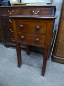 A Mahogany Two Drawer Bedside Table, approx 49 x 39 x 76 cms.