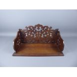 A Victorian Wood Carved Standing Book Stand, approx 38 x 33 x 17 cms.