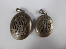 A Vintage Silver Hallmarked Locket, approx 25.5 gms together with another silver metal locket.