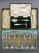 A Silver Mappin & Webb Christening Set, comprising spoon and pusher together with a silver-plated