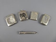 A Quantity of Silver Vesta Cases, various hallmarks, approx 87 gms.