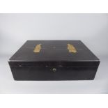 A Vintage Japanese Square Ebonised Box, approx 45 x 31 x 10 cms