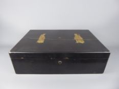 A Vintage Japanese Square Ebonised Box, approx 45 x 31 x 10 cms