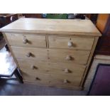 A Pine Chest of Drawers, two short drawers with three long drawers, approx 105 x 48 x 105 cms.