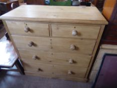 A Pine Chest of Drawers, two short drawers with three long drawers, approx 105 x 48 x 105 cms.