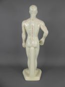 A Vintage Pottery Acupuncture Figure, approx 53 cms.