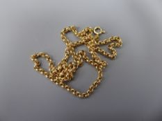 A 9 ct Yellow Gold Neck Chain, approx 44 cms, approx 5 gms.