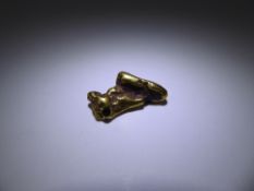 An 18/22 ct Yellow Gold Nugget Pendant, approx 8 gms.
