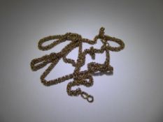 An Antique 9 ct Yellow Gold Fancy Rope Necklace, approx 62 cms, approx 19 gms.
