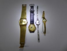 Miscellaneous Vintage Wrist Watches, including Romer and Rotary. (4)