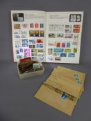A Box of Classic-Era Stamps in envelopes, together with an album of more common place material.