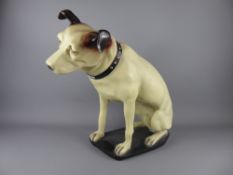 A Vintage Composite Model of 'Nipper', His Master's Voice Dog, approx 45 cms high.