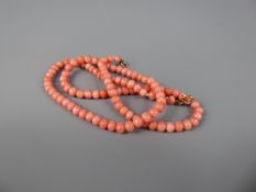 An Antique Coral Necklace, approx 40 cms, approx 3 mm.