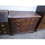 An Antique Mahogany Chest of Drawers, two short and three long, approx 104 x 54 x 90 cms.