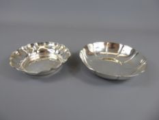 A Silver Bon Bon Dish, Birmingham hallmark mm JR, dated 1961, together with a silver trinket dish