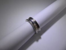 A Tiffany & Co Silver Band, of simple design, size R, approx 8.6 gms.