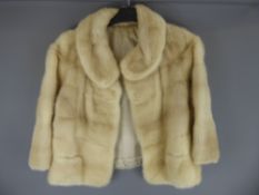 Ad Petyritschek Furriers Munich - A Lady's Vintage White Mink Short Evening Coat, size 8 to 10,