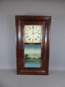 An American Wall Clock, approx 73 x 40 x 10 cms.