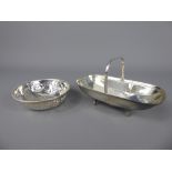 A pair of Silver Baskets, Sheffield hallmarks, mm JGV dd 1911, together with a silver pin dish,