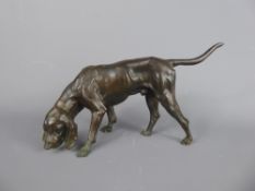 A Mid-20th Century Bronze of a Setter, approx 28 x 12 cms. Prima Castings Honeybourne - a local