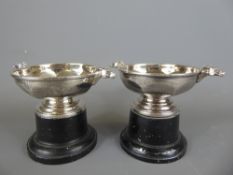 A Pair of Silver Presentation Cups, stamped 925, inscribed 'Singapore Turf Club Amateur Meeting
