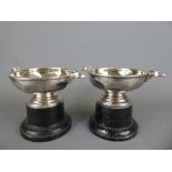 A Pair of Silver Presentation Cups, stamped 925, inscribed 'Singapore Turf Club Amateur Meeting