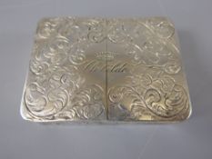 An 19th Century Austria-Hungarian Double Silver Snuff Box, with incised foliate decoration and