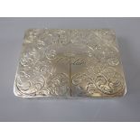 An 19th Century Austria-Hungarian Double Silver Snuff Box, with incised foliate decoration and