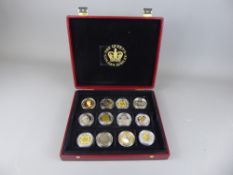 A Collection of Miscellaneous Commemorative Proof Silver and other metal Coins, including four ER II