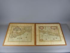 Valck G & Schenk P, Two Antique Maps, Peru and Chile, both old-coloured, approx 59 x 49 cms,