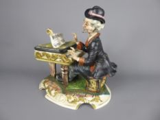 A Capodimonte Figure depicting a pianist, approx 30 x 30 cms.