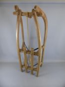 A Vintage (Possibly Nordic) Wooden Sledge, approx 115 cms long.