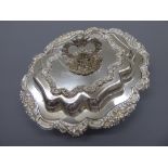 A Silver Plated Vegetable Tureen and Cover, in the Victorian style.