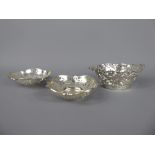 A Continental Silver Trinket Dish, pierced decoration, stamped 925, approx 59.3 gms., together