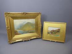 Charles R. Wood, Watercolour depicting a Highland scene, approx 26 x 18 cms, signed and dated