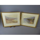 A. Coleman, a pair of water colours of British Coastal scenes, signed and dated 1894, io approx 24 x