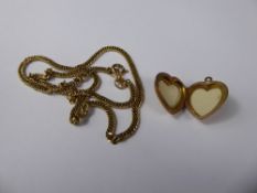 A 9ct Gold Chain and Heart Locket, approx 11.7 gms