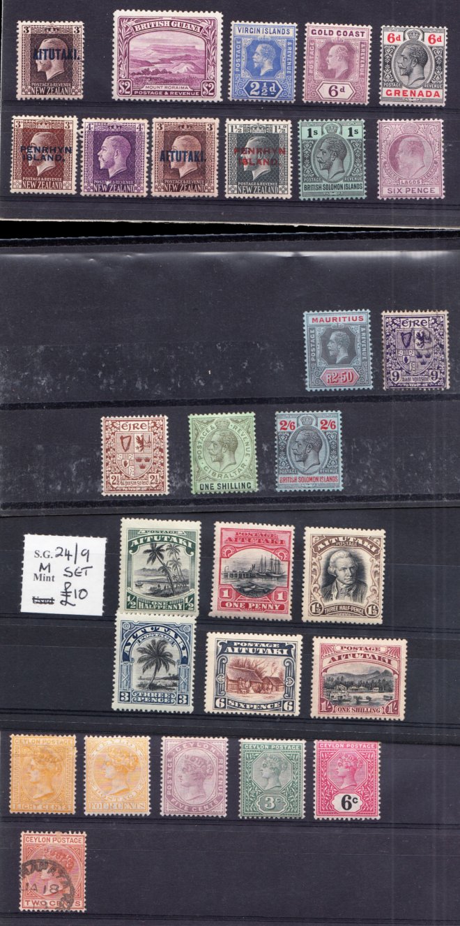 Mainly British C/W on stockcards M or U incl.