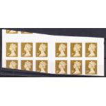 12 x 1st Gold spectacularly Miscut cover giving parts of 14 stamps,