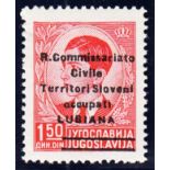 Italian Occupation of Lubiana: 1941 1.50 red U/M, fine. With Savarese Oliva 1996 Cert.