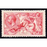 1918 Bradbury 5/- rose-red Mint, fine.