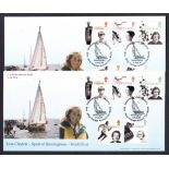 1996 Women of Achievement Lisa Clayton's Voyage around the World Official FDC x 15 covers.