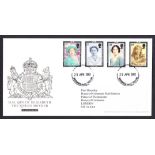 2002 Queen Mother Royal Mail FDC with Buckingham Palace CDS. Printed address label, fine.