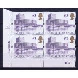 1995 £3 Creamy Translucent Paper Plate 1C plate block of 4. U/M, fine.