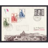 Vatican City & Saar: 1950 attractive illustrated cover from Rome to Lugano franked Vatican City