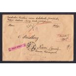 Latvia/Italy: 1927 insured multi franked letter from Kaunas to Genua Nervi