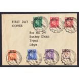 1948 (July 1st) set of 13 on pair of matching FDCs with Tripoli CDS. Printed address, fine.