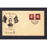 1937 (Aug 4th) Tangier & Spanish Morocco Agencies 1½d pair on illustrated FDC with British Post