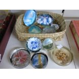 8 GLASS PAPERWEIGHTS